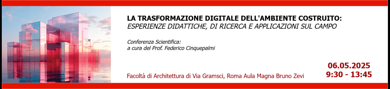 banner con immagine di edifici a sinistra e testo descrittivo a destra
