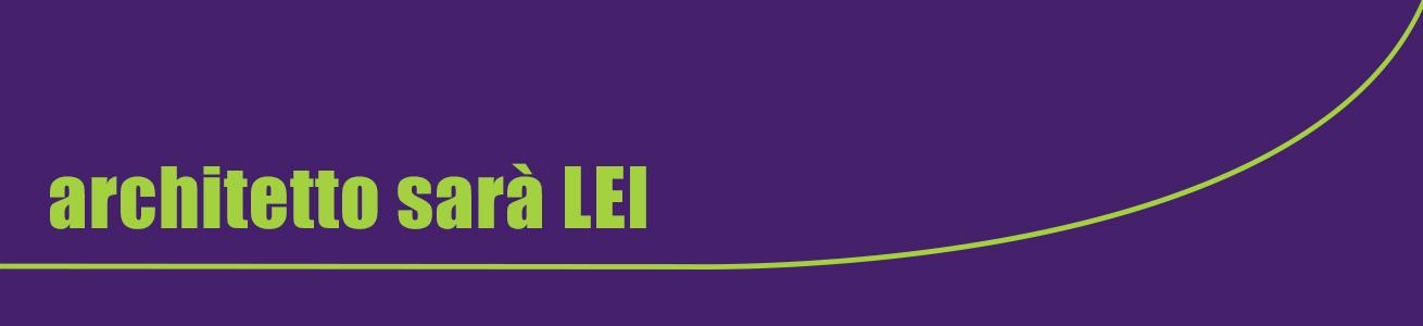 Scritta Architetto sarà lei su sfondo viola